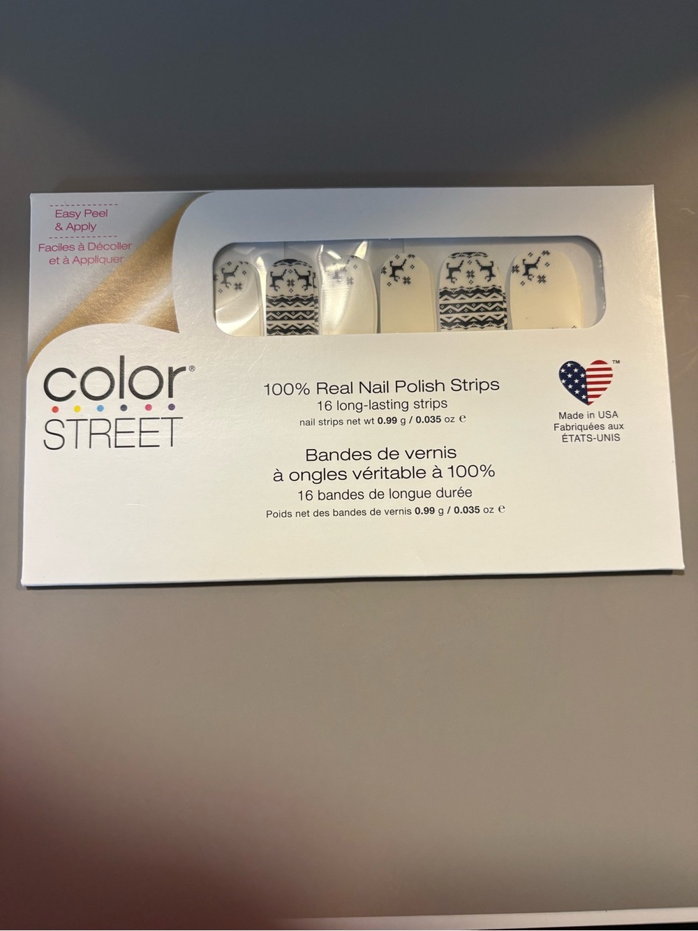 Color Street White and Black Nordic Nail Strips